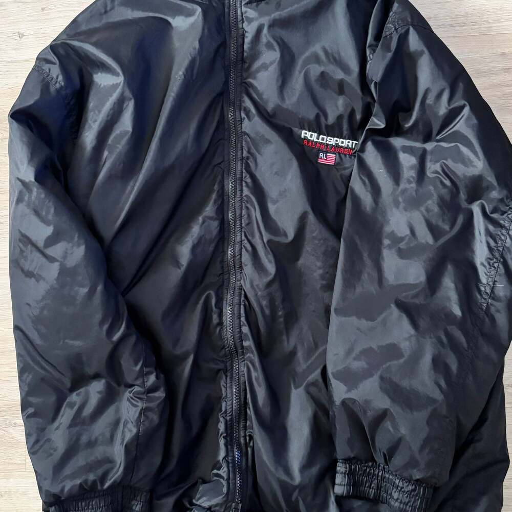 Vintage Polo Sport Ralph Lauren Nylon Fleece-Lined Jacket 90s Y2K Windbreaker